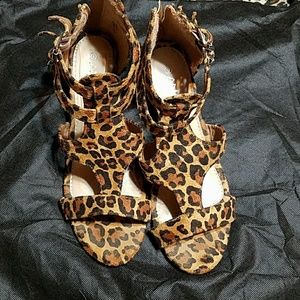 Leopard Suede wedges
